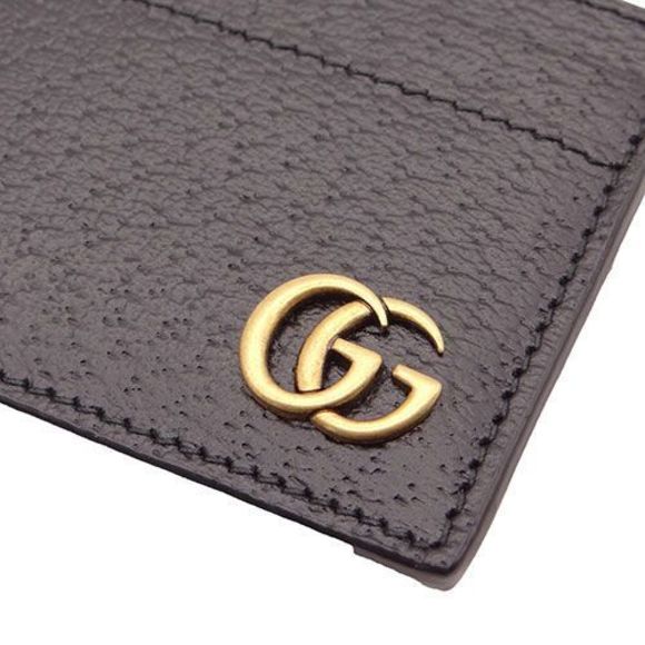 Gucci Card Case Women Men Brand Leather GG Marmont Black 657588 - Picture 4 of 7